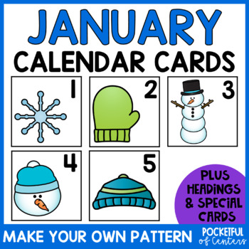 january calendar numbers by pocketful of centers tpt