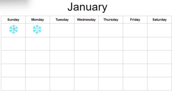Preview of January Calendar Slides (no prep)