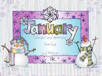 Preview of January Calendar and Morning Routine
