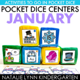 January Pocket Dice Centers | Kindergarten Math & Literacy