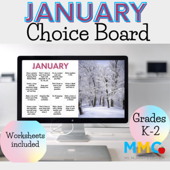 Preview of January Choice Board (After Winter Break Activity)