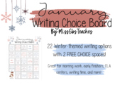 January Choice Board Writing Prompts