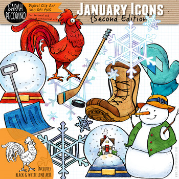 Preview of January Clip Art {Second Edition}