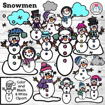 January Clipart {Winter Weather, Snowman, Arctic Animals) | TpT