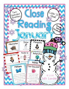 Preview of January Close Reading Pack - Kindergarten, 1st & 2nd Grade