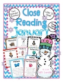 January Close Reading Pack - Kindergarten, 1st & 2nd Grade
