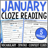January Cloze Reading Passages Chinese New Year, Snow, Ice