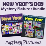 January Coloring Page Activity Puzzle, New Year's Day Myst