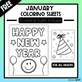 Preview of January Coloring Sheets | Morning Work | FREEBIE