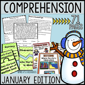 Preview of Reading Comprehension Passages & Questions: JANUARY EDITION