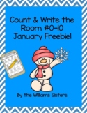 January Count and Write the Room 0-10 Freebie!
