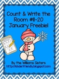 January Count and Write the Room 11-20 Freebie!