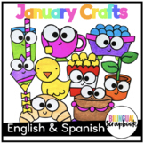 January Crafts in English and Spanish | Manualidades de Enero