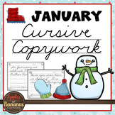 January Cursive Copywork - Cursive Handwriting Practice