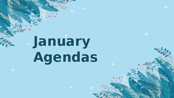 Preview of January Daily Agendas