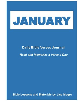 Preview of January Daily Bible Verses Journal - A Bible verse a day thru January! NKJV