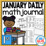 January Daily Math Review Journal for First Grade