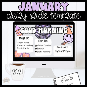Preview of January Daily Slide Template