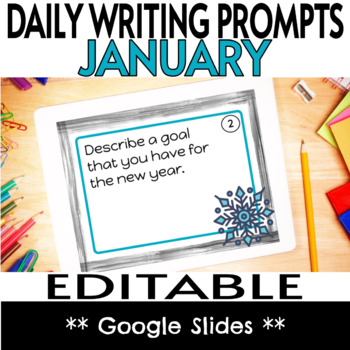 January Daily Writing Prompts by Teacher of the Littles | TPT