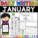January Daily Writing Prompts for Kindergarten | Winter Jo