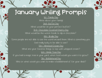 January Daily Writing Slides by Duck Duck Teach | TPT