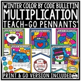 January December Winter Color by Code Multiplication Winte