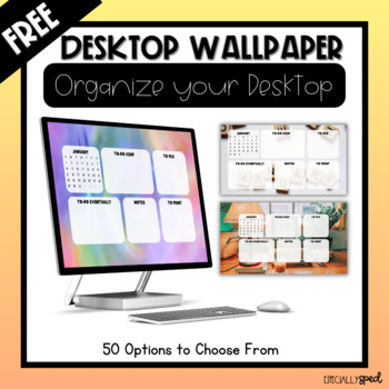 Preview of January Desktop Organizers | Wallpaper Organizer for your Computer's Desktop