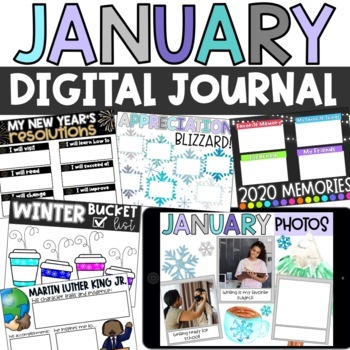 Preview of January Digital Journal | Holiday Bullet Journal | Interactive and Fun!