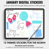 January Digital Stickers