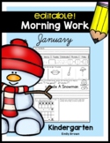 January EDITABLE Morning Work • Spiral Review
