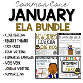 January ELA Bundle Common Core Aligned for Grades 4-8