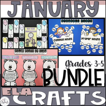 Preview of ELA Craftivity Bundle January