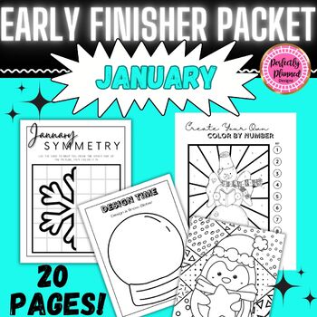 Preview of January Early/Fast Finishers | Fun Activity Packet | Winter Break and New Year
