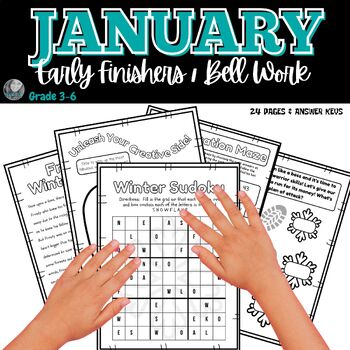 Preview of January Early Finisher, Bell Work or Supply Packet