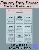 January Early Finisher Student Choice Activity Board