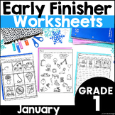 January Early Finishers Winter Phonics and Math Activities