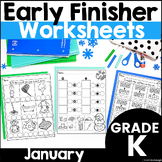 January Early Finishers Winter Phonics & Math Activities P