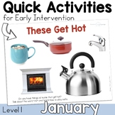 January Speech Therapy Quick Activities for Early Interven