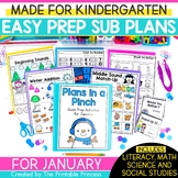 January Emergency Sub Plans for Kindergarten
