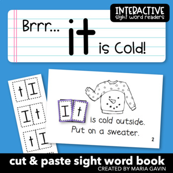 Preview of January Emergent Reader: "Brrr... IT is Cold!" Winter Sight Word Book