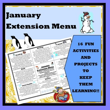Preview of January Extension Choice Menu