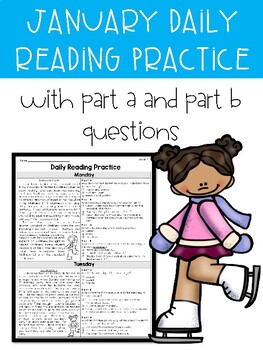 Preview of January 3rd Grade Florida F.A.S.T. Reading ELA Daily Practice