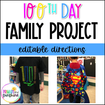 Preview of 100th Day Family Project