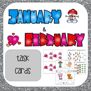 Preview of January & February Task Cards