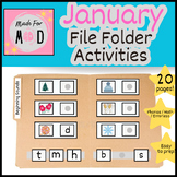 JANUARY File Folder Activities | New Years | Winter | Math