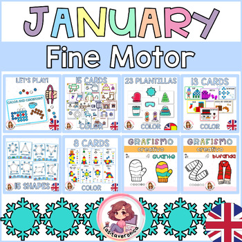 Preview of January Fine Motor. Winter Activities