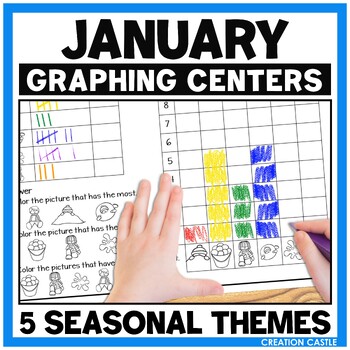 Preview of January Data and Graphing Activities for Winter Math Centers