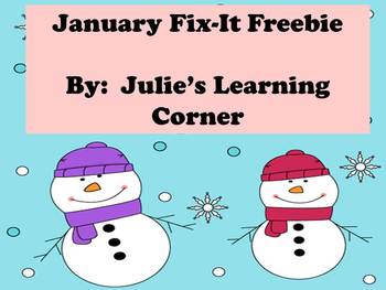 Preview of January Fix-It Freebie