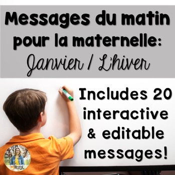 Preview of January French Morning Messages/Messages du matin: janvier
