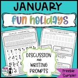 FREE Sample from January Fun Holidays Discussion and Writi